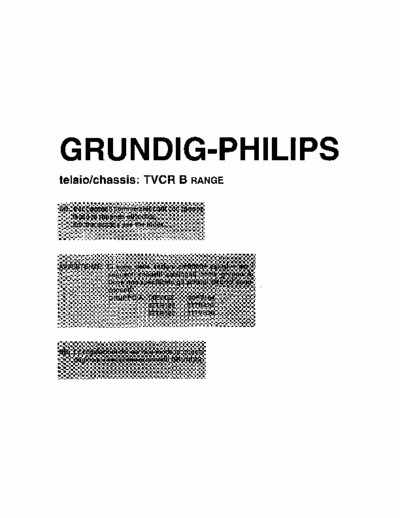 Philips 14PV162 GRUNDIG PHILIPS CHASSIS TVCRB 14PV162 37TR126 37TR120 20PV16